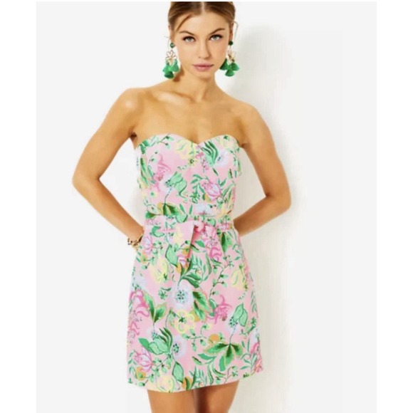 Lilly Pulitzer Pants - Lilly Pulitzer Kylo Strapless Skirted Romper Via Amore Spritzer 012393 Sz 10